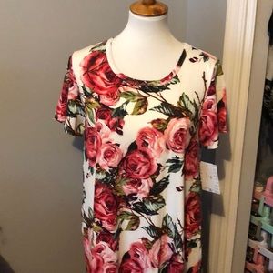 Beautiful Rose print Lularoe Jessie Size Large New